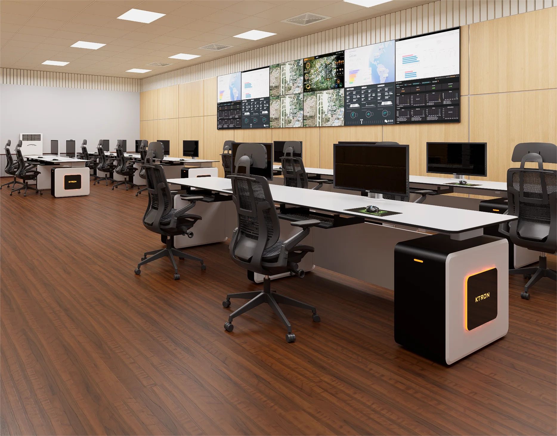 Custom Modern Control Room Console Furniture Modular Height Adjustable Traffic Safety Management Operator Consoles