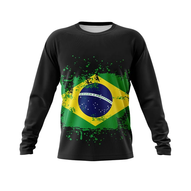 Custom Downhill Cycling Jerseys Quick Dry Long Sleeve MTB Jersey Wholesale Price Mountain Bike Jersey For Men