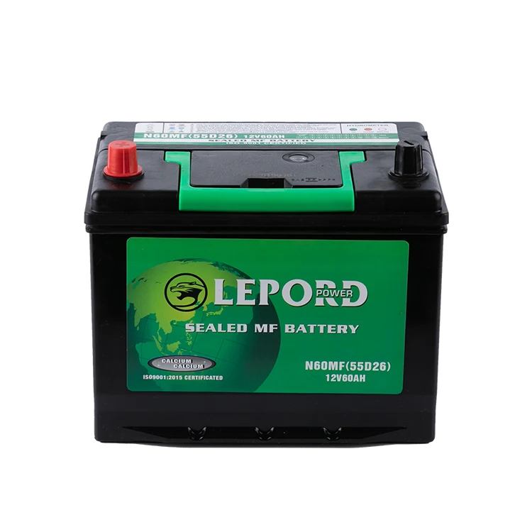 12V60AH Automotive Battery 55D26/N60  Maintenance Free 12V60AH Automotive Battery
