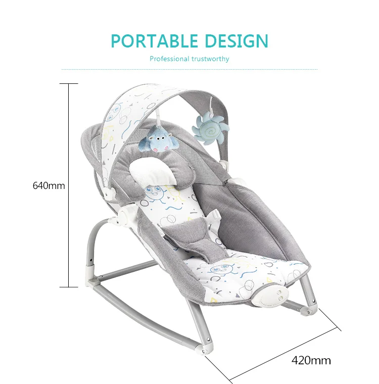 infant rocker chair baby seat Sleeper New Design Cradle Nest Baby Rocker Bouncer with lovely toys