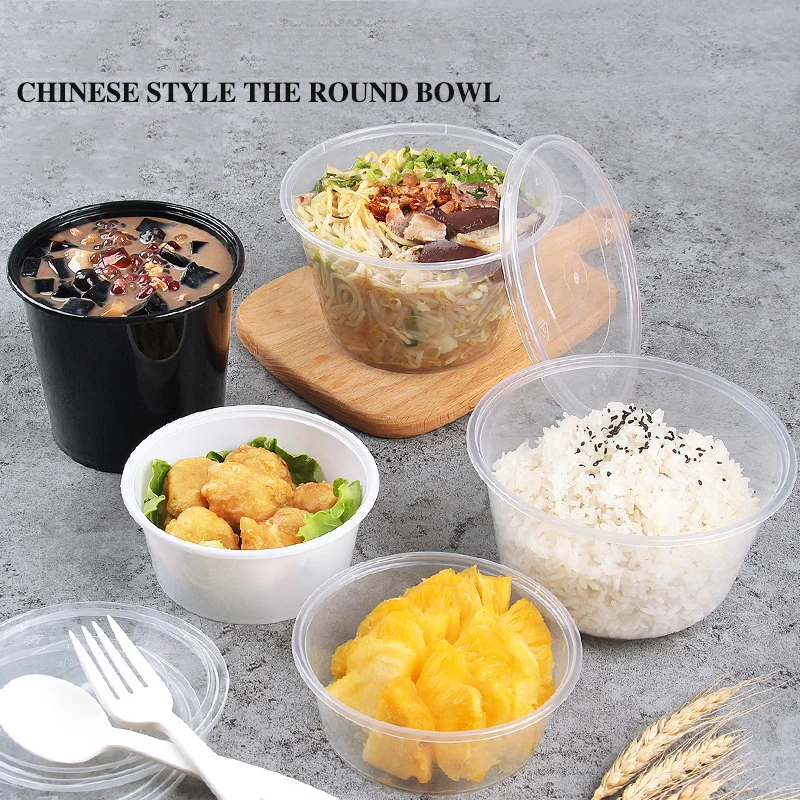  Restaurant packaging 300ML takeaway disposable plastic dessert bowls for