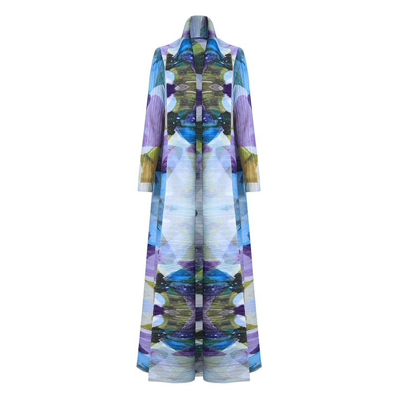 Pressed Arabian Dubai Travel Wear Muslim Maxi Dress Printed Middle Eastern Abaya Festive Women Modest Abaya