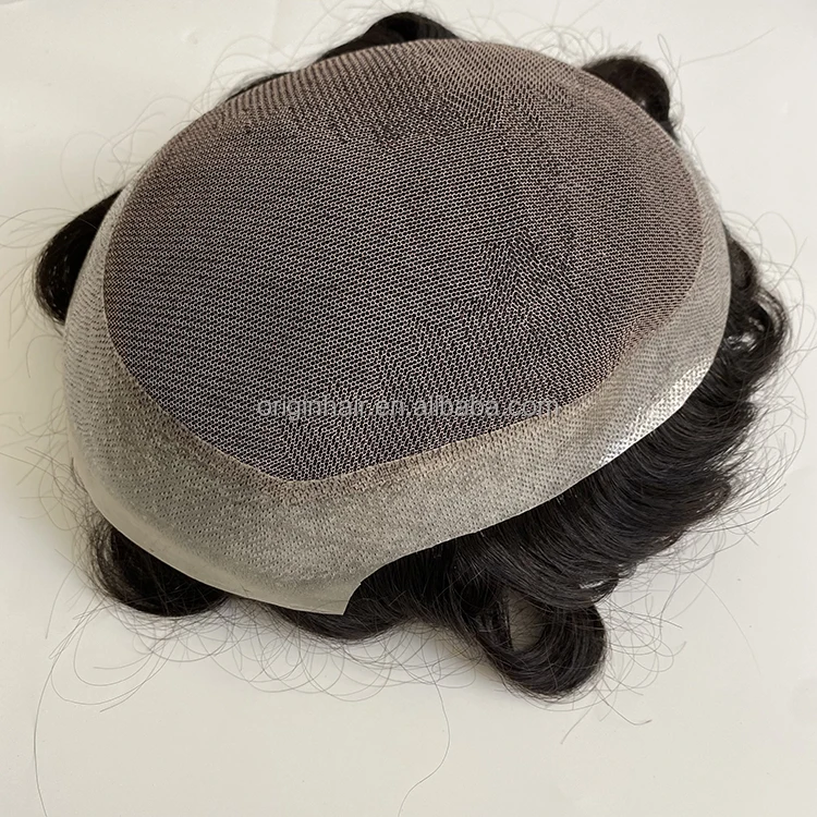 Wholesale Price Ready To Ship Men Hair Wig Australia Base Toupee Human Hair Replacement System Men Toupee Wig For Bald Man