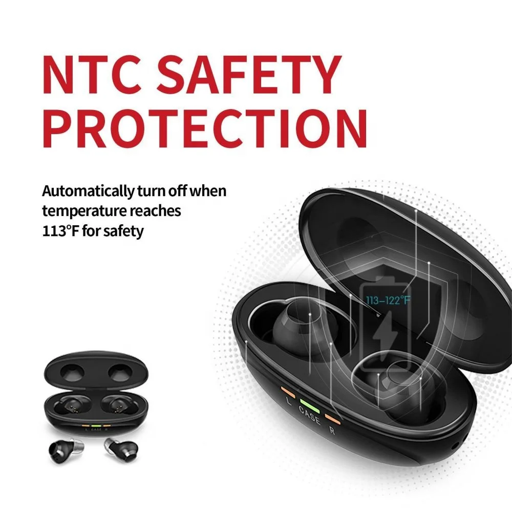 JINGHAO High Quality Wireless Hearing Aid Invisible Digital Hearing Aid Rechargeable For Seniors Deafness With Charging Case