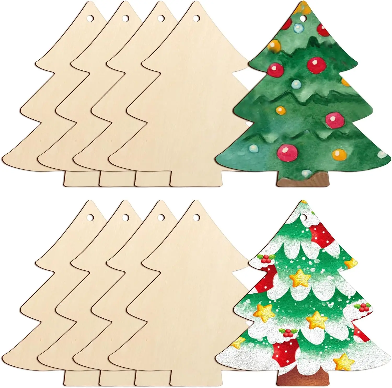 Unfinished DIY Wooden Craft Decoration Pendant for Home Use on Halloween Christmas Thanksgiving Flag Day Festive Gift Idea