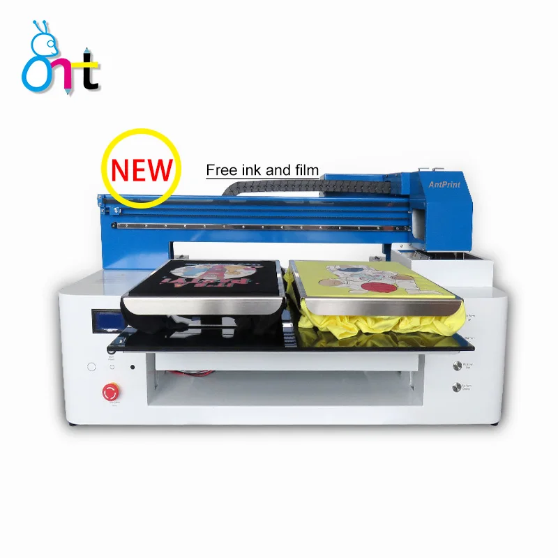 2020 Newest Automatic One Pass A2 DTG Printer 12 Color Ink Channels Textile Printing