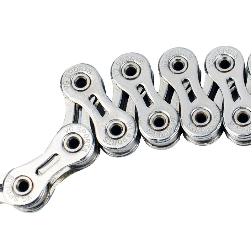 VG Sports Ultralight 8 9 10 11 Speed Bicycle Chain Mountain MTB Road Bike Chain Half/full Hollow 116L Silver Gold Bike Chains