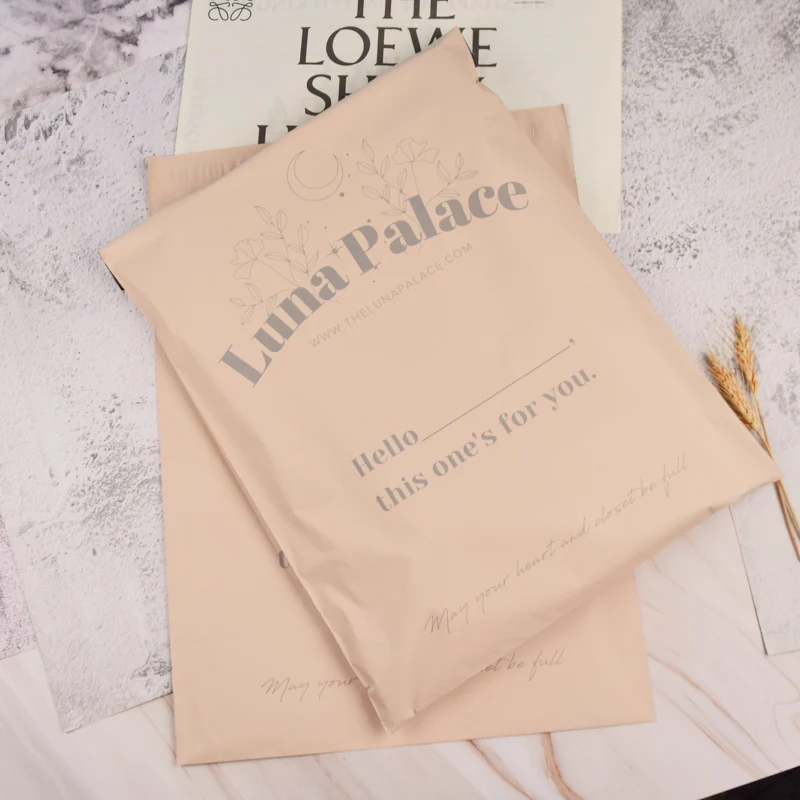 oem odm self adhesive pink mailer poly plastic mailing envelope shipping resuabl recycled mail pouch postage bag