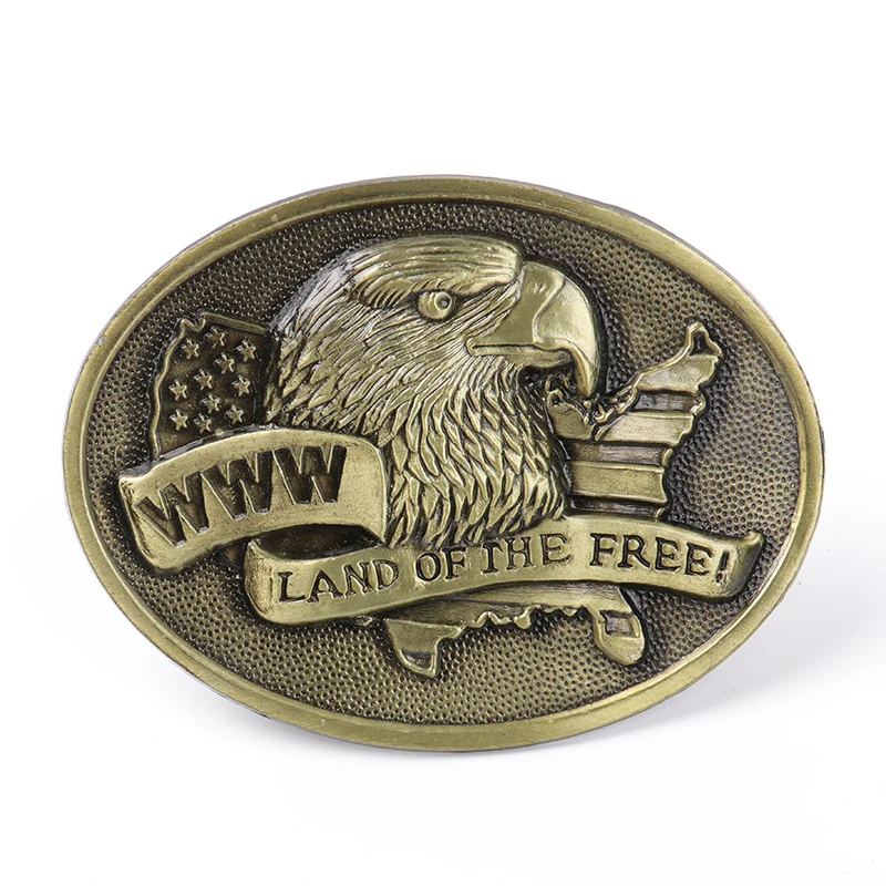 First Class Quality Wholesale Maker Bulk Custom Brand Rectangle Blank Logo Cowboy Western Eagle Belt Buckles