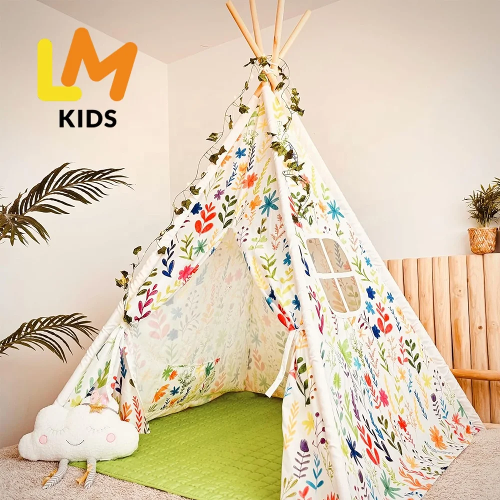 LM KIDS playground indoor Tipi Tent Kids Play Tent Teepee Tent for Kids