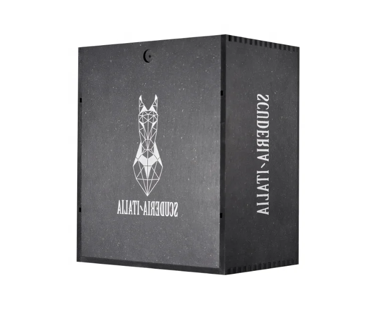 High Quality Luxury MDF Wooden Box Of Six Bottles Scuderia Italia A Made In Italy Collection Of Wines