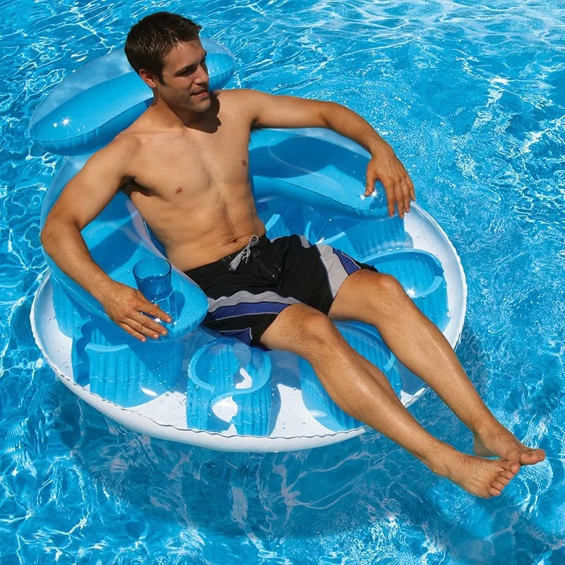 Durable wedding party Rainbow Footprint  Floating swimming ring inflatable nightclub other water equipment