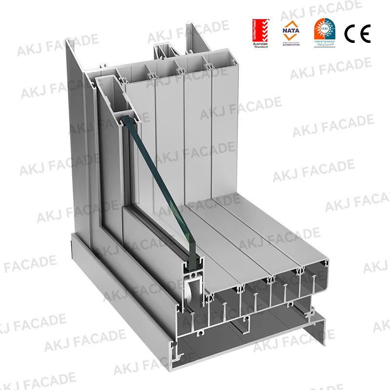 House Outside Insulated Aluminium Profiles Glass Pocket Sliding Doors Stacking Doors Heavy Duty Terrace Sliding Doors