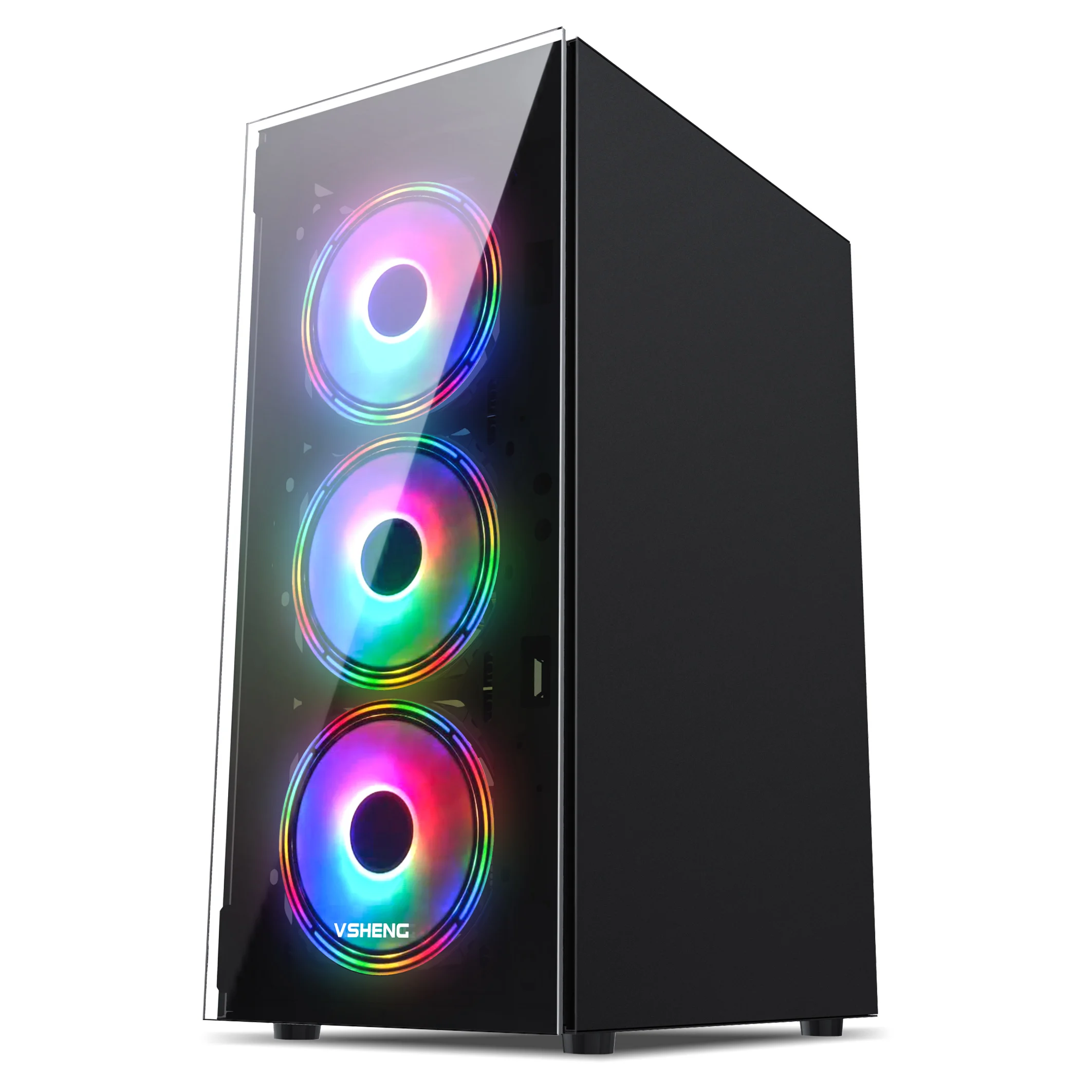 2021 SECC Mid Tower PC Computer Case RGB Tower