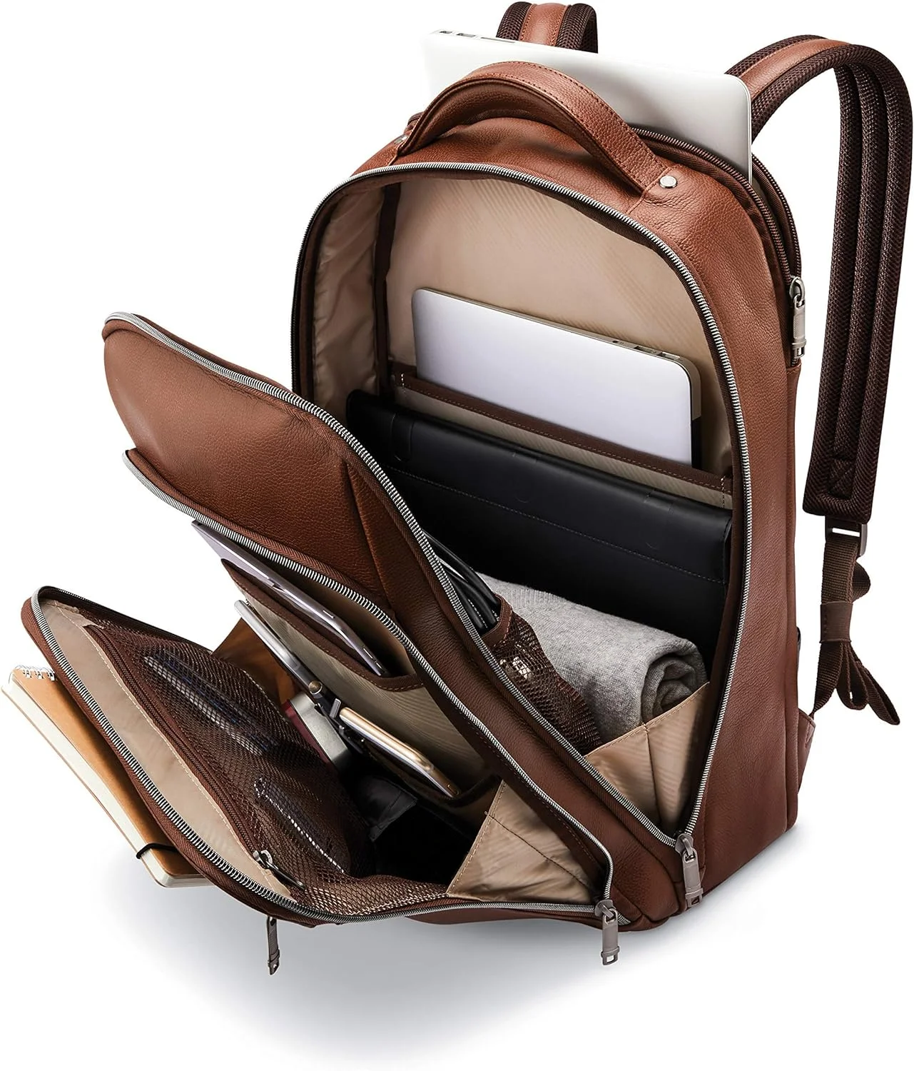 Personal Item Casual PU Leather Daypack Travel Waterproof Backpack Laptop School Student Backpack Bags