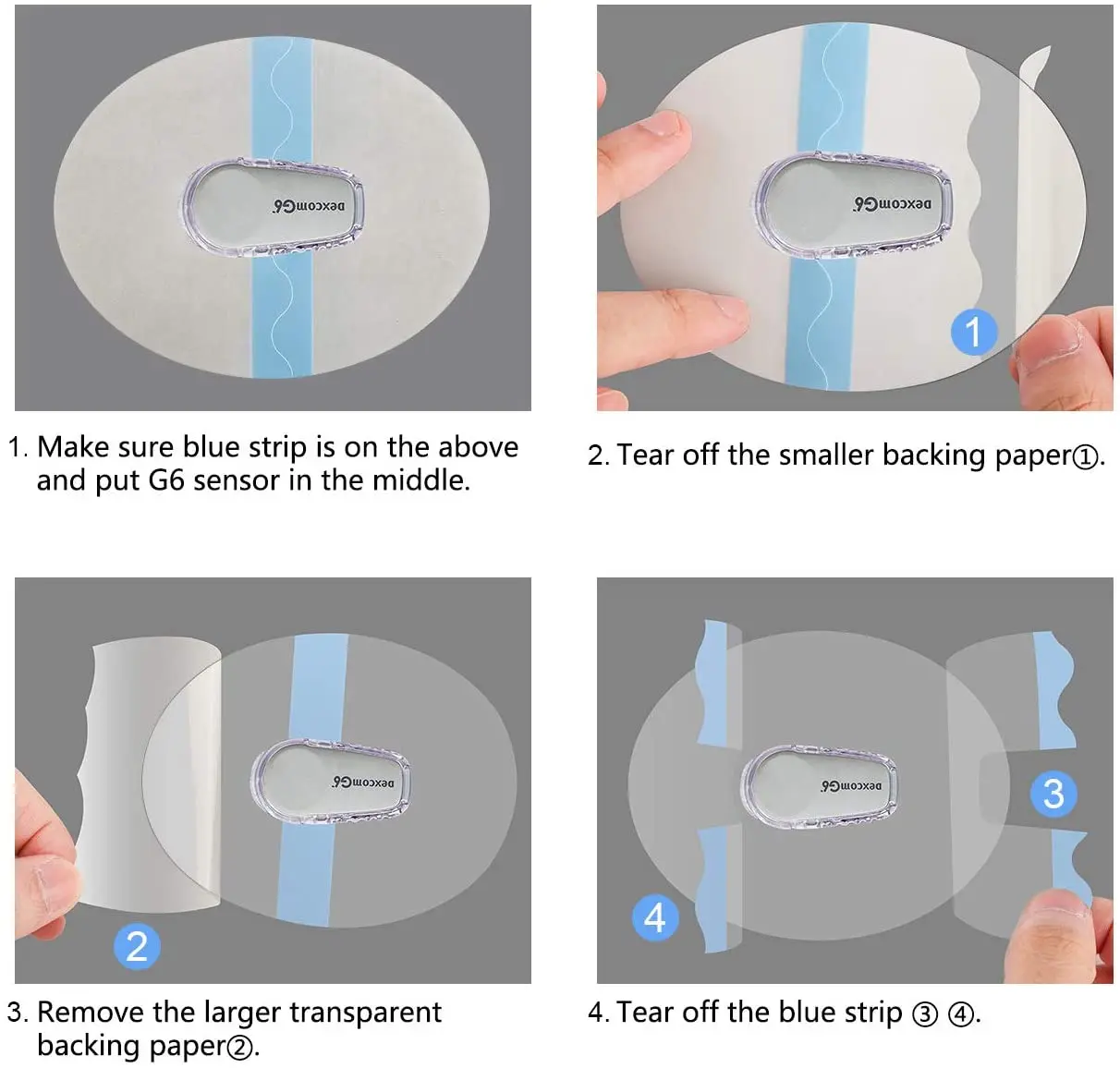 14 days Long-lasting Waterproof CGM Clear Film Tape for Freestyle Sensor Cover Libre 3