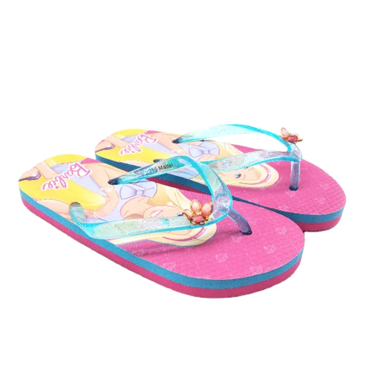 Cute Design Flip Flops Slippers Thermal Transfer Print Slippers for Kids