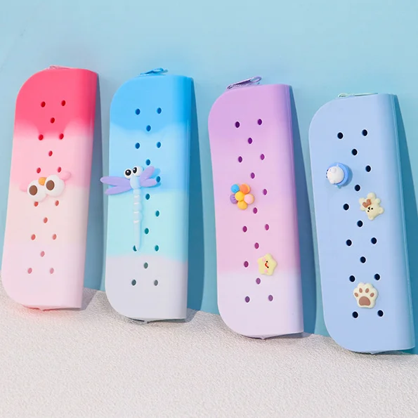 Silicone Pencil Case Small Breathable Pencil Pouch Aesthetic for Student Pencil Pouch and Women Makeup Pouch