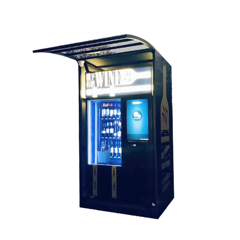Sparkling champagne beer alcohol spirit bottle olive oil Wine Vending Machine with remote control