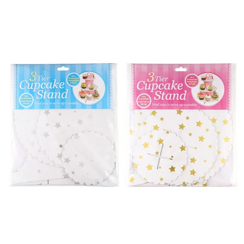 3 Tier Paper Cake Stands Wholesale Cardboard Sandwich Cupcake Stand