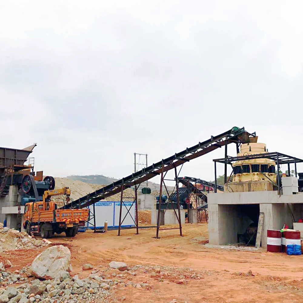 Mining used stone crusher plant layout stone crusher line rock crushing equipment for sale