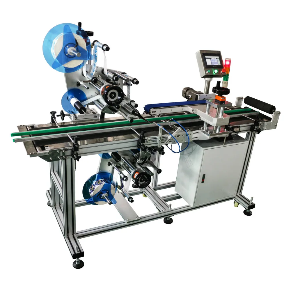 Две головы labeing сверху и снизу маркировочный автомат, 2 стороны Автоматическая Этикетировочная Машина