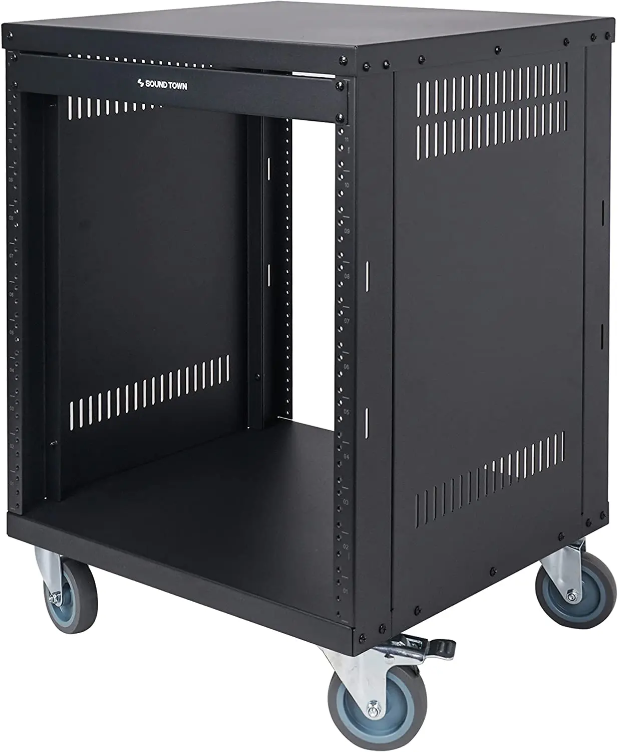 Custom 2U 4U 6U 8U 12U Power Amp Rack Mount Server Case Flight Studio DJ Aluminum Box