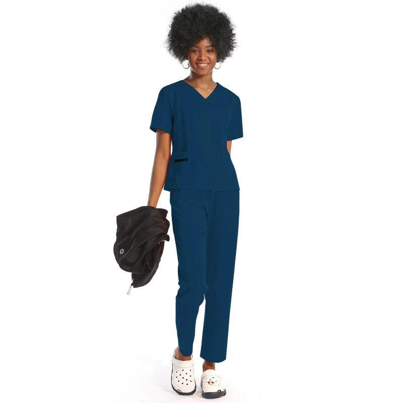 
High Quality Wholesale Nurse Scrubs Spandex Stretch Female Medical Jogger Hospital Uniforms 