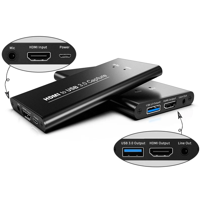  Запись HDMI 1080P с аудио и микрофоном петлевым выходом 4K на USB 3 0 карта захвата видео для прямой