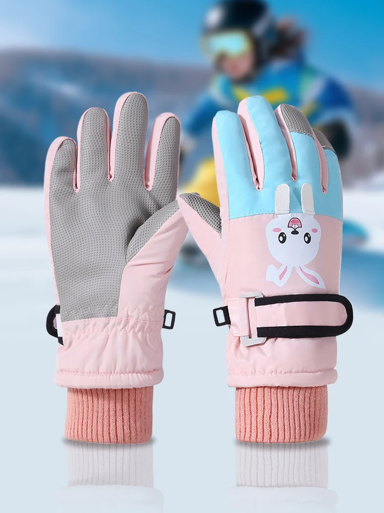 Wholesale  Skiing Sports Best Snow Skiing Gloves Waterproof Winter Warm Gloves For Kids Gift Snowboard Ski Gloves For Children