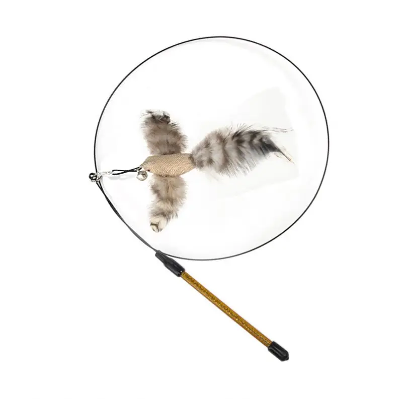 Simulation Bird interactive Cat Toy Funny Feather Bird with Bell Teaser Wand Toy Cat Supplies Cat Stick Toy for Kitten Playing