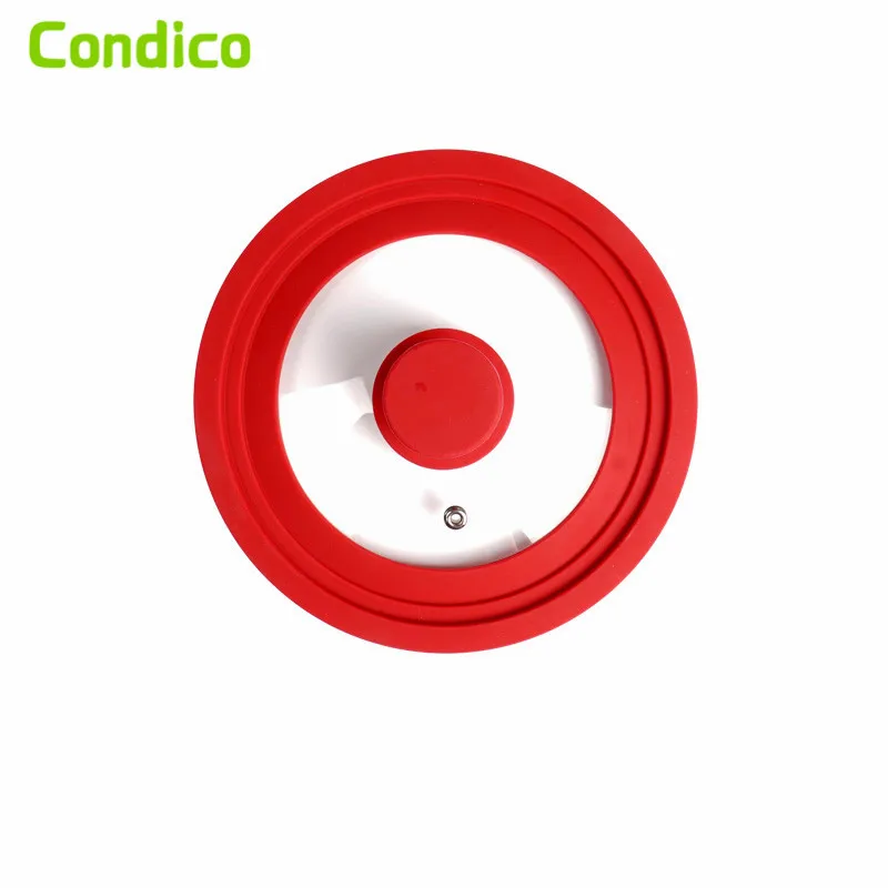 Condico New Design Multifunction Household Glass Lids Kitchenware Accessories Set Pot General Silicone Glass Cover