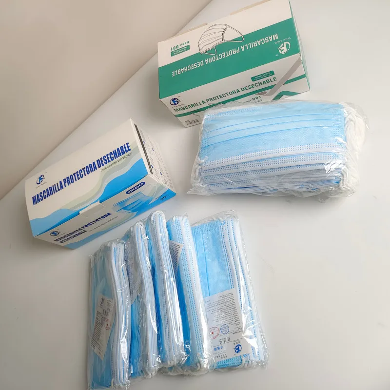 
Buy mask Factory supply use 3 ply non-woven disposable face mask 3-ply 10 pieces in a separate package portable 