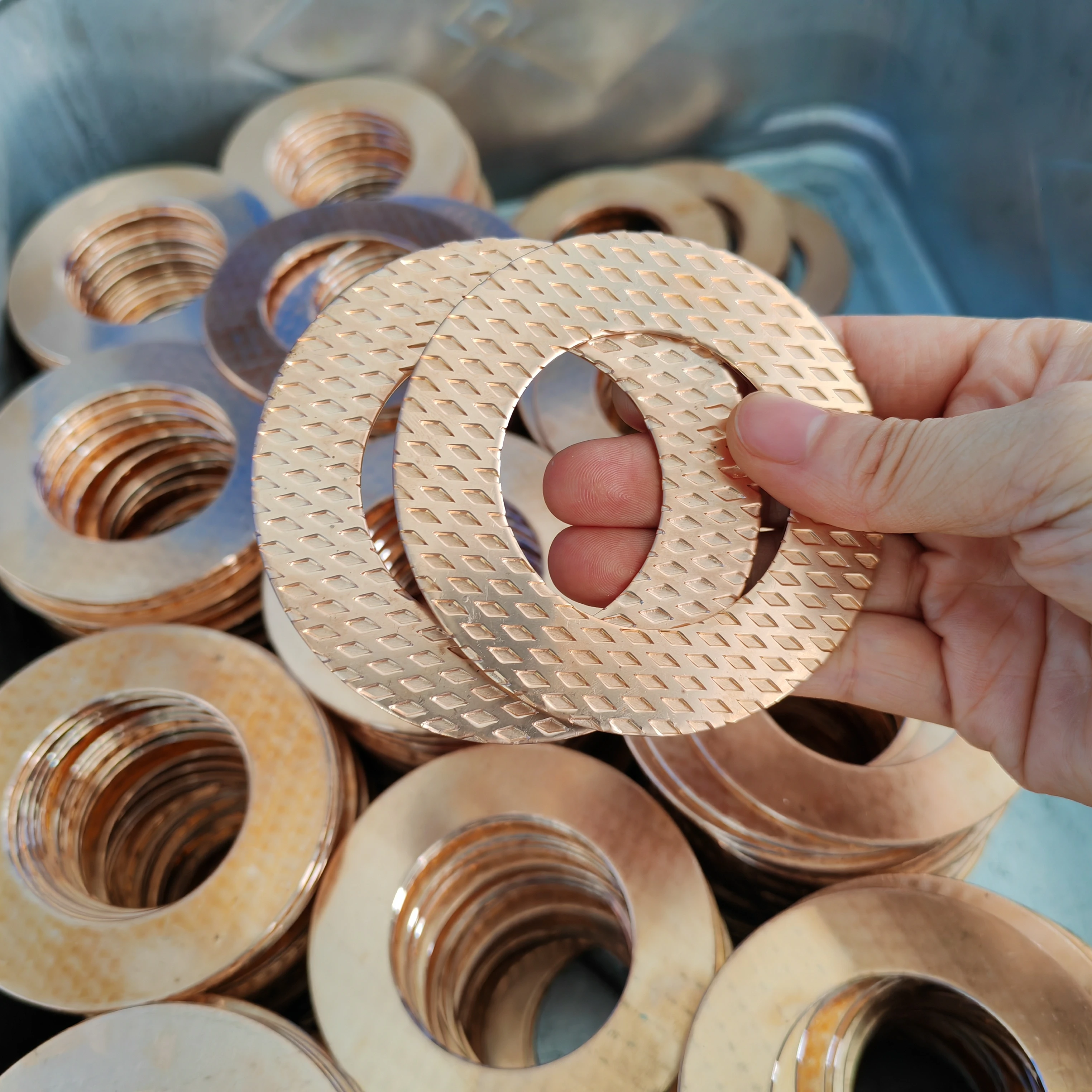 Diamond Oil Sockets Flat Gasket Copper Shim Phosphor Bronze Washer