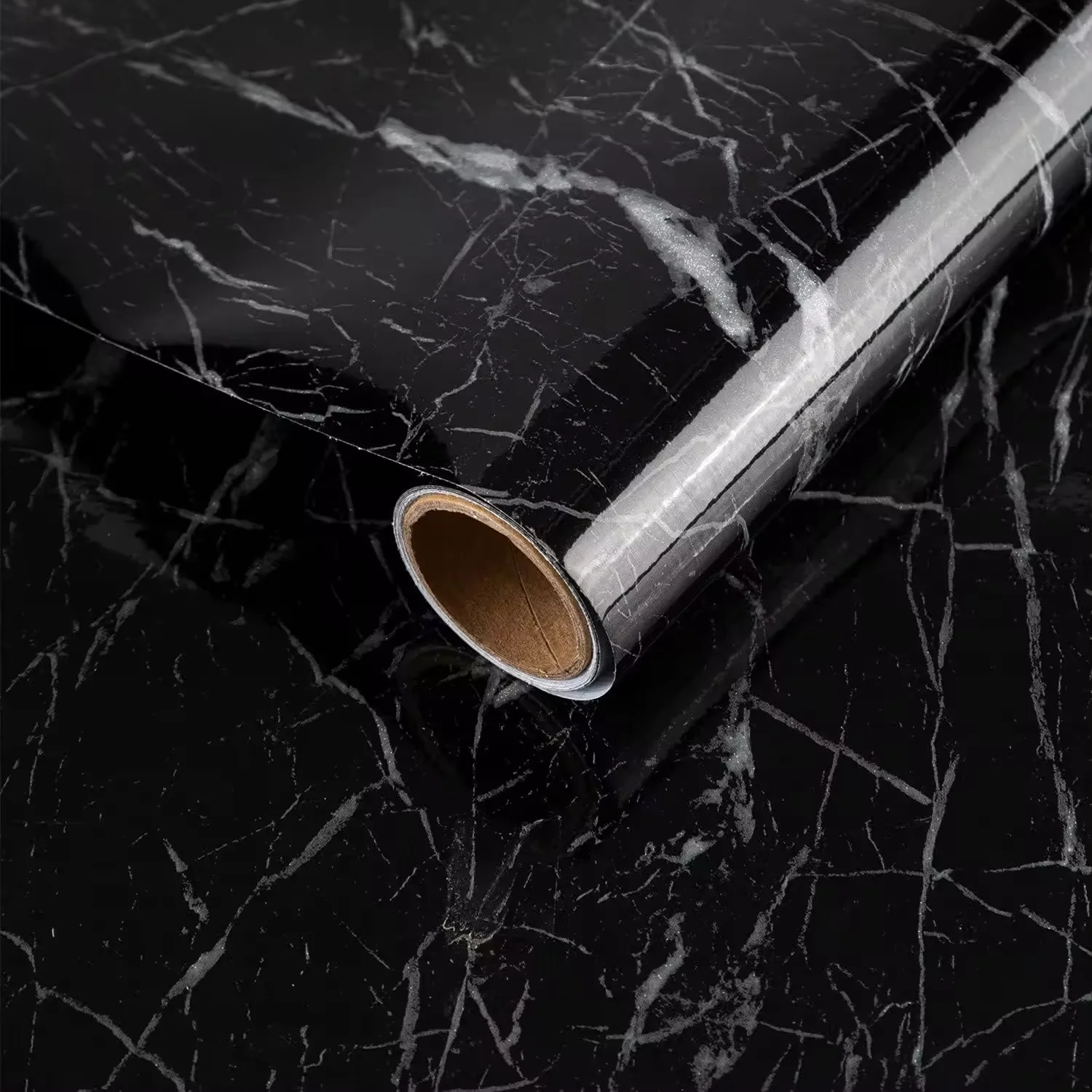 Kitchen Marble Film Plastic bubble resistant marble PVC film for hot pressing wall decor