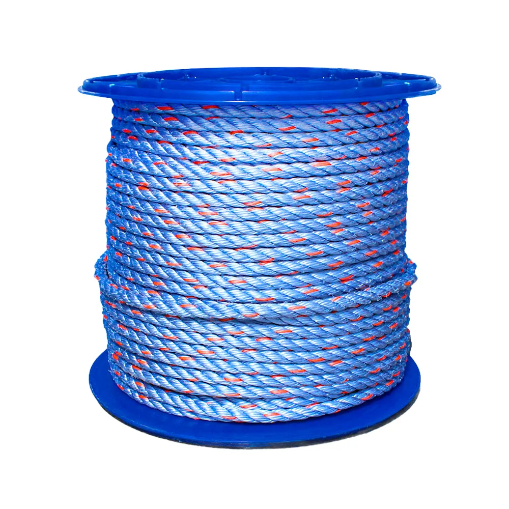 High quality and strength Polypropylene 3 Strand Twisted PE Twine Nylon Marine Rope  for Packaging and Fishing
