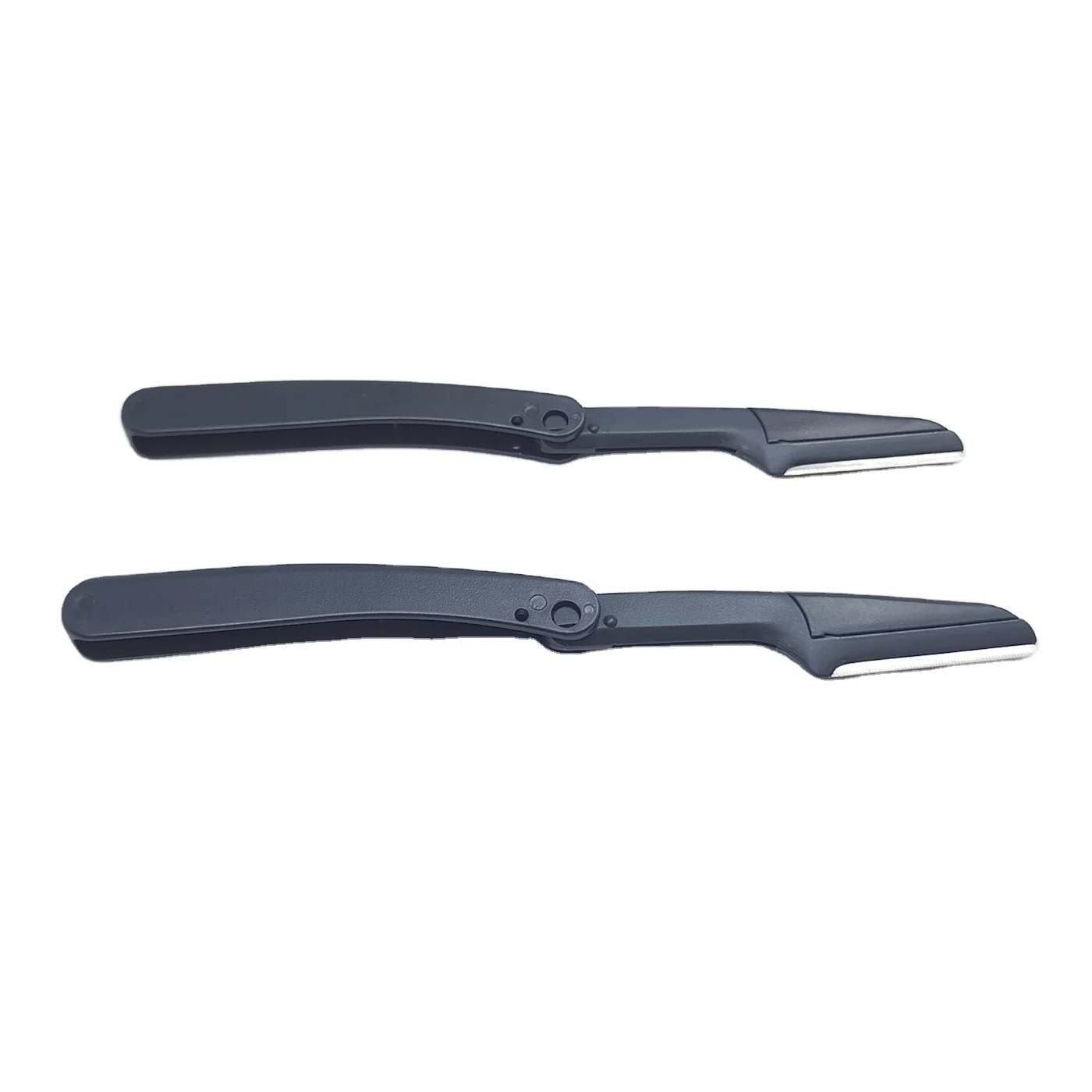 High quality black eyebrow trimmer with stainless steel blade Plastic handle manual Eyebrow knife