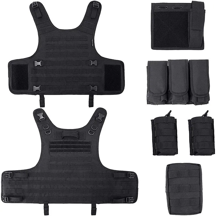Durable Breathable Heavy Duty Body 10-piece Set Tactical Combat Vest for Outdoor Shooting Cs Game Training