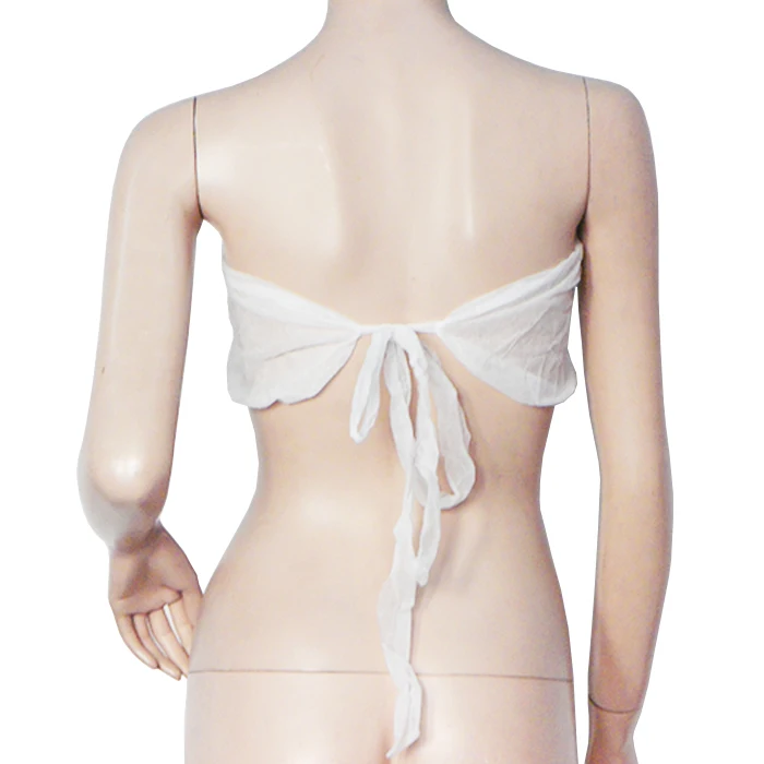 White Sauna Spa Disposable Nonwoven Underwear For Lady Close Shrouded Underwear