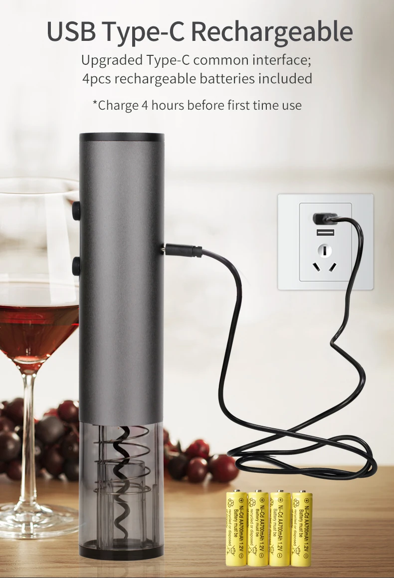 SUNWAY Trending 2023 Gadgets Wine Accessories Electric Wine Opener corkscrew Set Wedding Favors