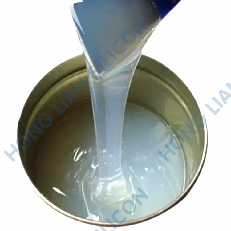 HF-7709 Fully transparent liquid silicone rubber 1:1 tear resistance strong clear mold silica gel Make a turning mold materials