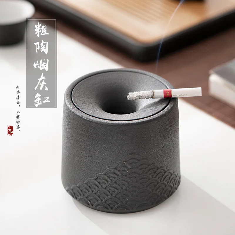 Ceramic Ashtray with LId Smart Decorative Ashtray Large Ashtray Stand