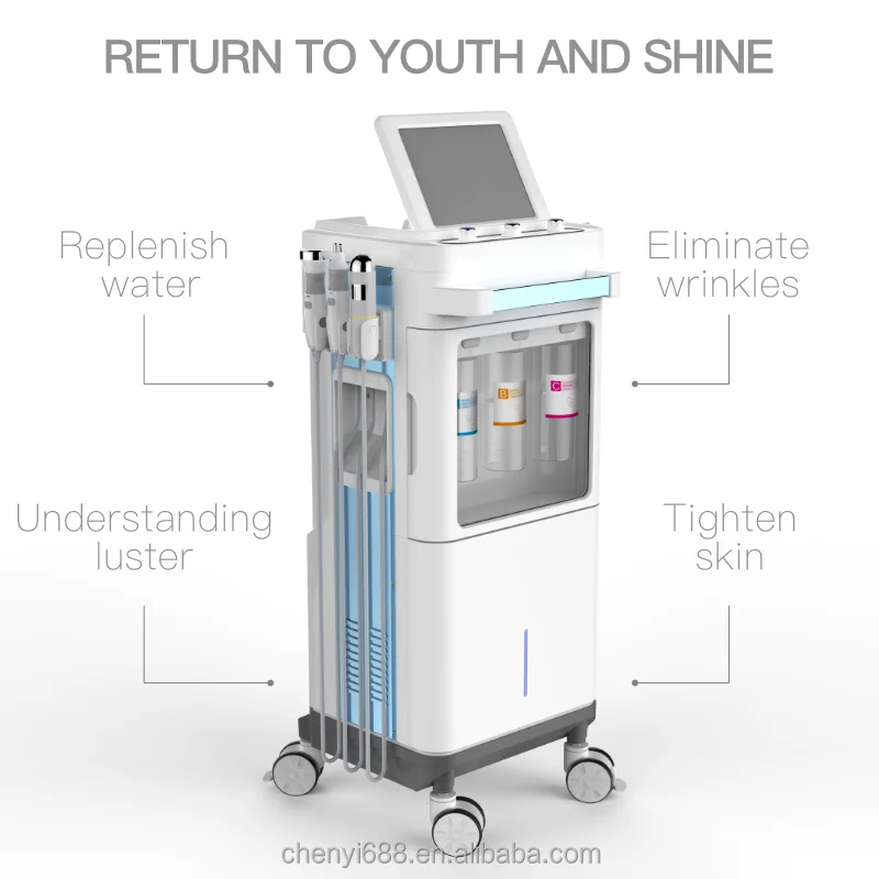 ChenYi 6 In 1 Skin Peel Facial Machines Professional RF Oxigen Hydra Dermabrasion Beauty Equipment