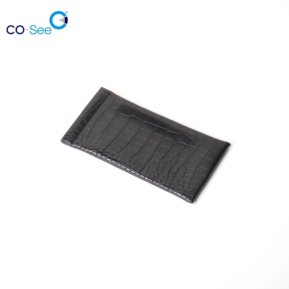 Portable Leather Soft Glasses Case Squeeze Top Spring Sunglasses Pouch Eyeglass Holder Storage