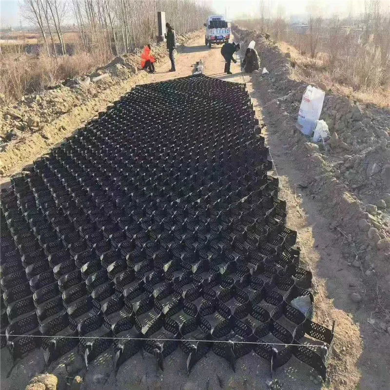 HDPE geocell cellular system gravel grid driveway gravel ground grid roll driveway