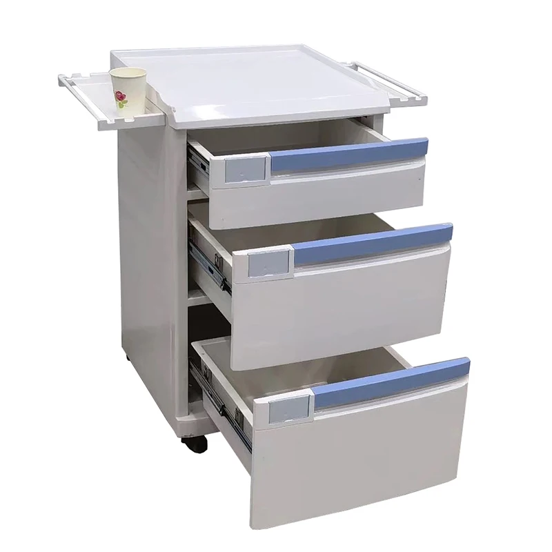 MN-BL007 ABS Health Care Supplies Medical Bedside Table For Medical Hospital Beds Hospital Supplies