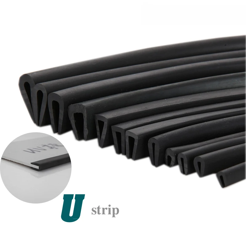 U-shaped rubber edge strip bumper strip steel plate/glass edge sealing strip