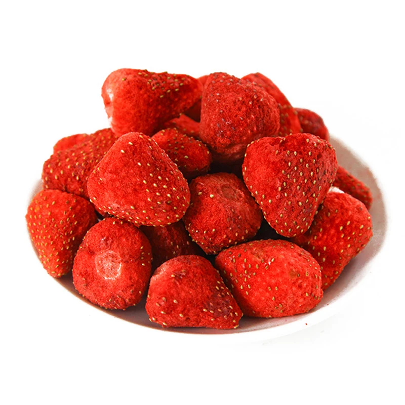 Healthy snack sweetened dried fruits freeze dried strawberry