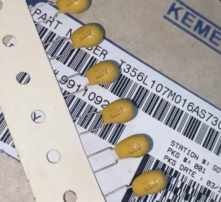 T356L107M016AS   Tantalum Capacitors - Solid Leaded 	 T356	  16V 100uF 20% LS=5.08mm