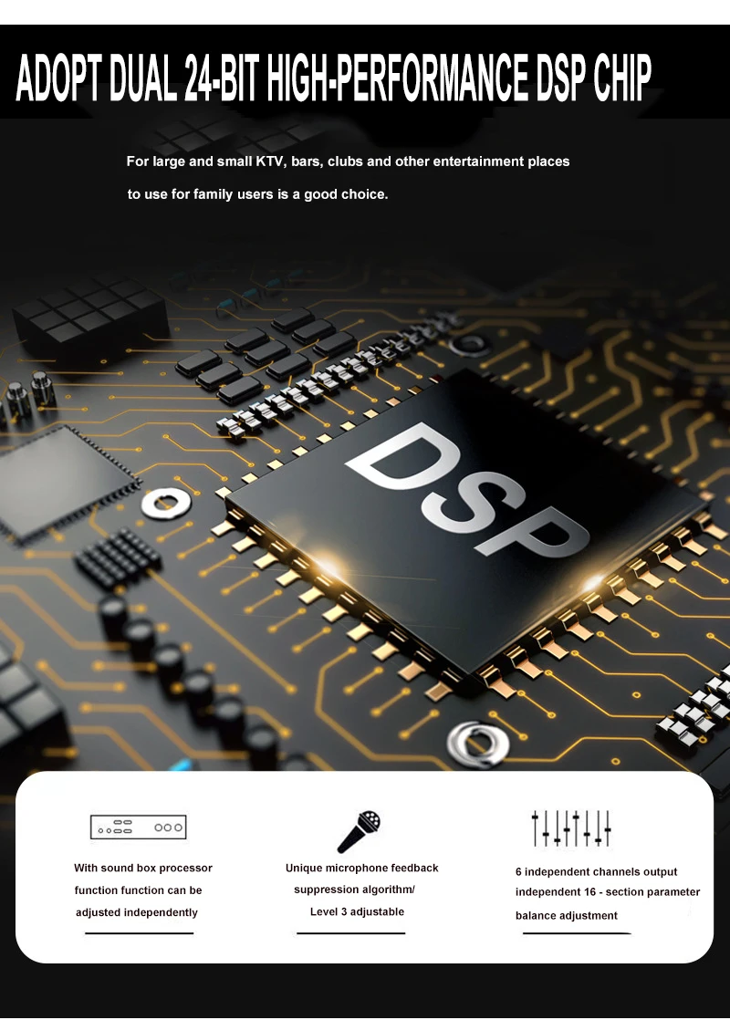 LX8 Professional digital reverb pre-effect audio mixer Audio microphone intelligent digital pre effects